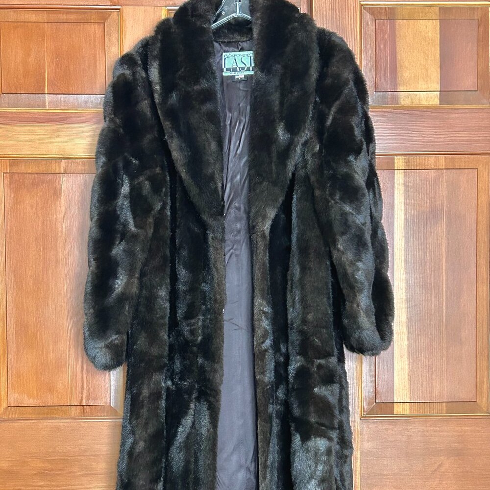 Boulevard East full-length faux fur coat in size LARGE